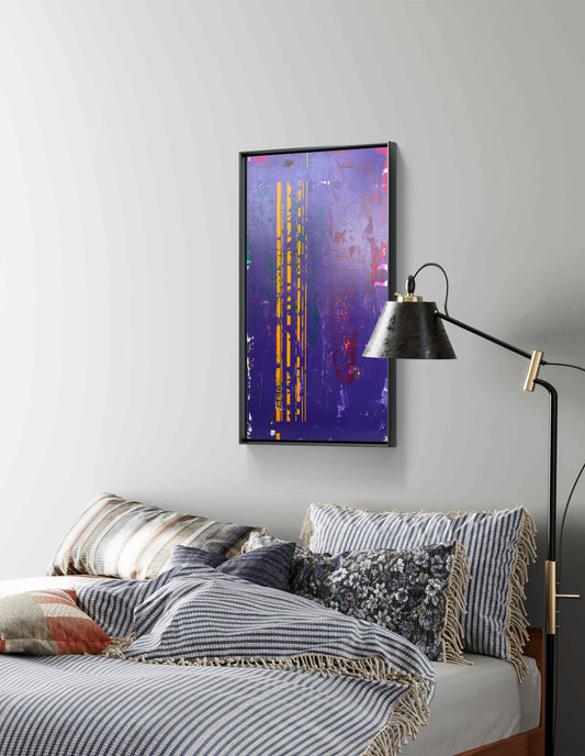 Cuadro monumental Caminos de Fabio Gómez - acrílico sobre lienzo 100x200 cm arte abstracto.